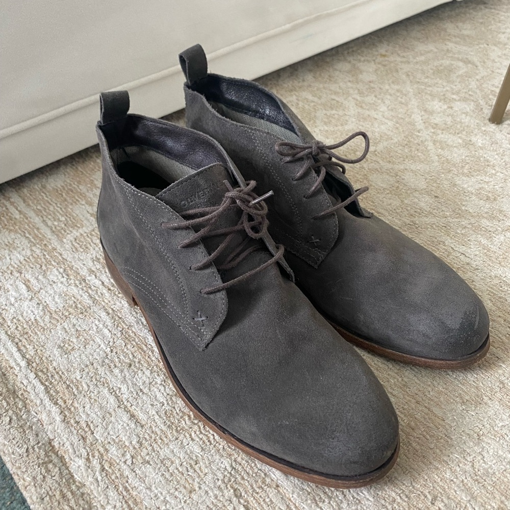 Wolverine Mens Grey Suede Dress Shoes 11.5